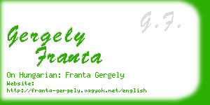 gergely franta business card